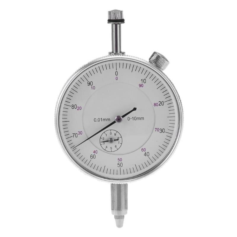 Precision Pointer Dial Indicator Gauge Measurement Tool 0-10mm 0.01mm Vertical Contact Round Dial Indicator Gauge