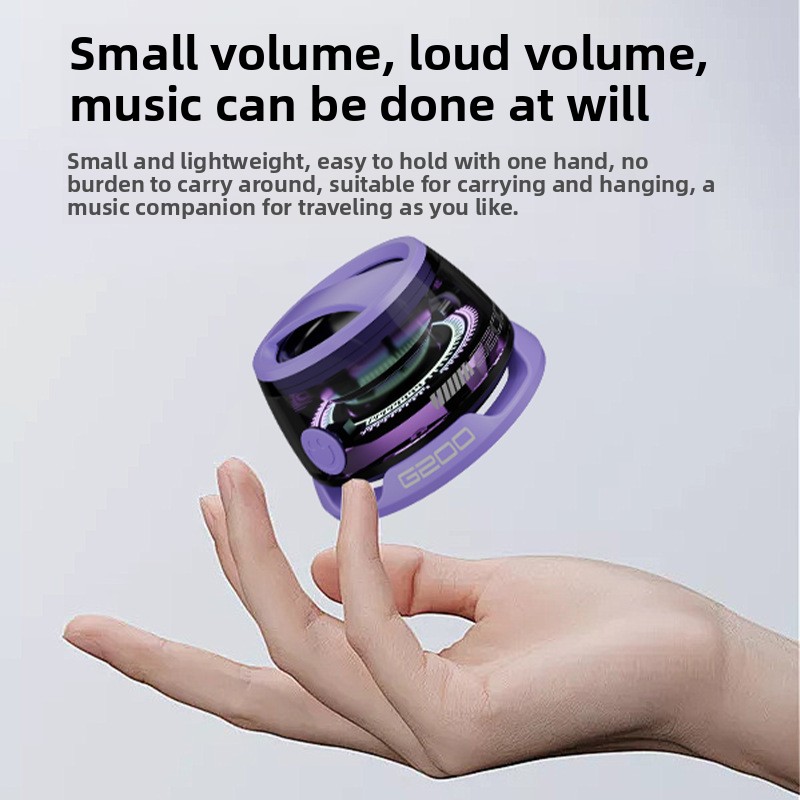 Utendørs magnetisk bluetooth-høyttaler mini trådløs bærbar reisestereohøyttaler med rgb-lys til telefon, nettbrett, bærbar pc