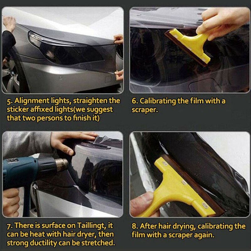 Voor auto vinyl koplampfolie uv-bestendig beschermkap achterlichten bescherming auto stickers / decal auto lamp accessoires