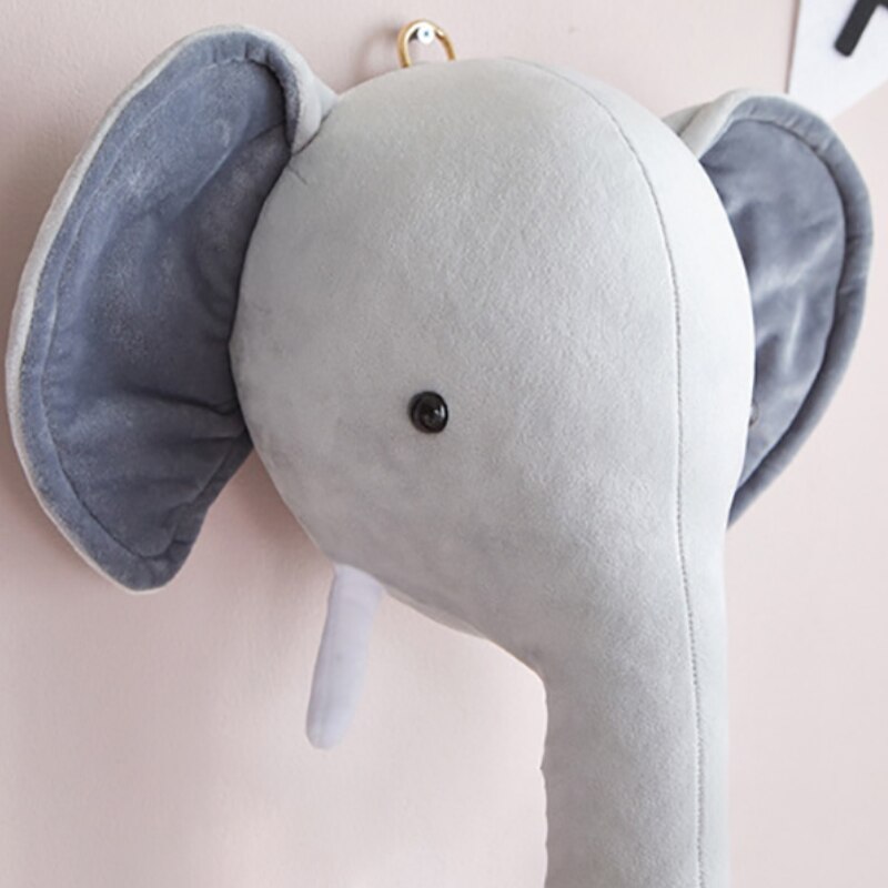 3D Animal Head Wall Mount Children Kids Room Wall Hanging Decoration Birthday Christmas JPDZS1100: Elephant