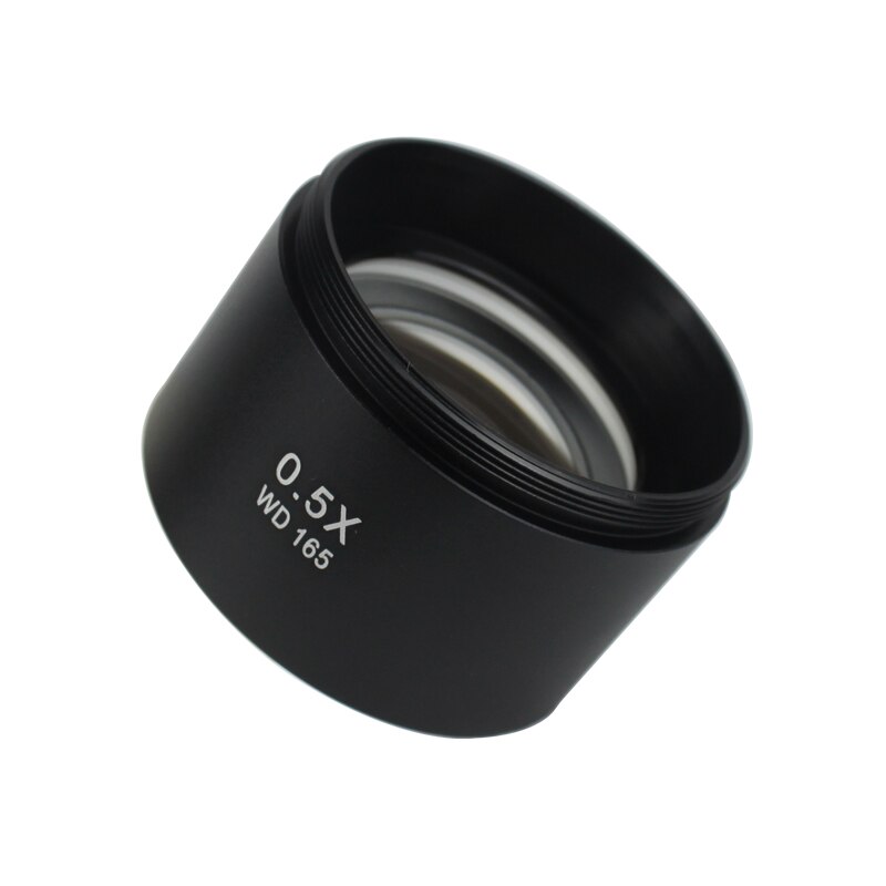 WD165 0.5X 0.7X 1.0X 2.0X Auxiliary Objects Lens Microscope Camera Lens For Trinocular Stereo Zoom Microscope Barlow Glass Lens