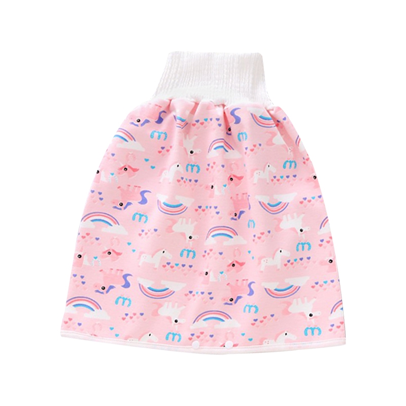 Prevent Baby Bedwetting Pure Cotton Baby Skirt for Prevent Urine Leakage 2 in 1 Toilet Learning Pants Reusable Washable Skirts: B2 / 0-2T