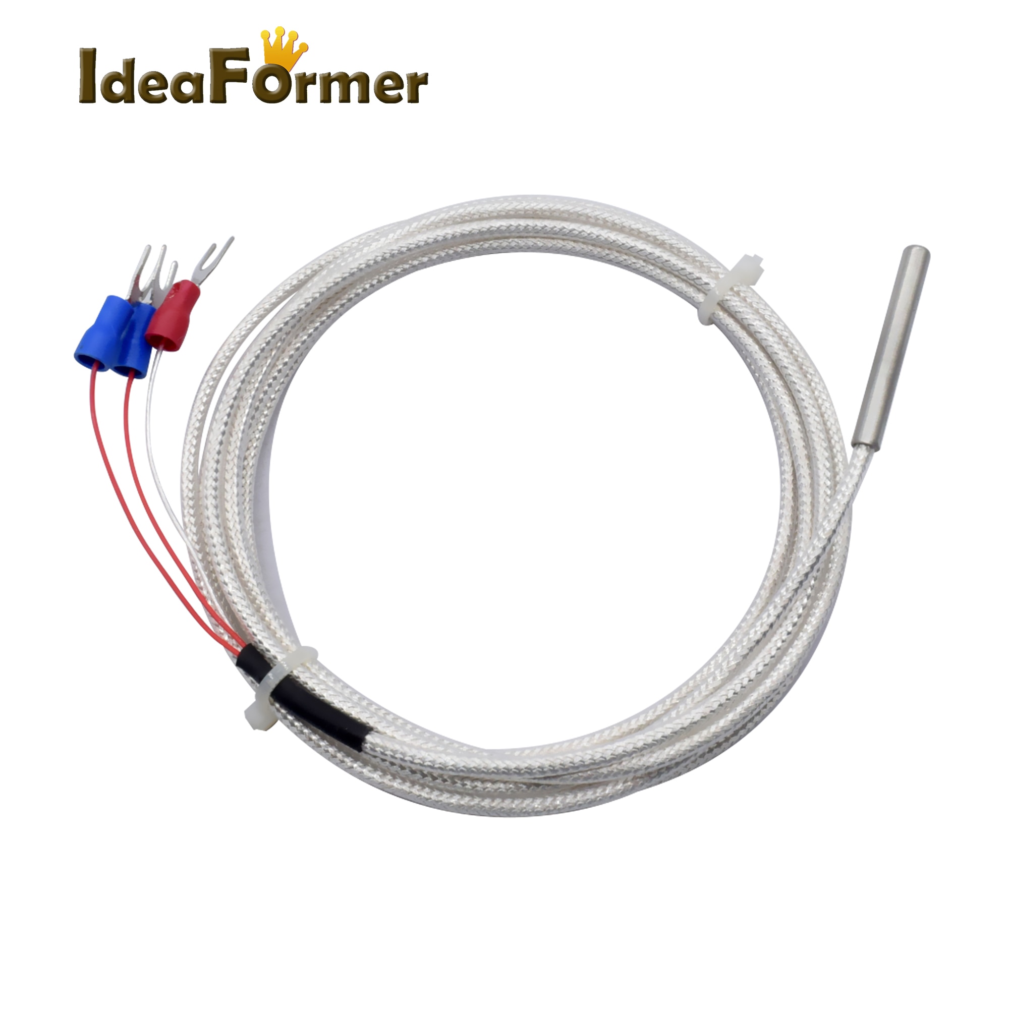 3d tulostin ultimaker 2 um2 pt100 lämpöpari anturi  m3 * 15/m4*30mm 2 metrin kaapeli lämpötilansäädin 3d tulostimen osat.