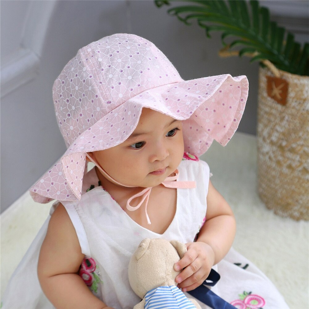 Verano bebé sombrero bebé gorro para el sol de algodón Niña de los niños sombrero de verano playa cubo tapa de niño niñas sombrero gorra Enfant: 2