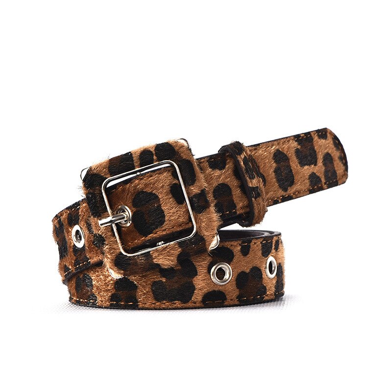 Vrouwelijke Luipaard Riem Snake Skin Zebra Print Dunne Paardenhaar Tailleband Pu Lederen Gouden Ring Hart Pin Metalen Gesp Dames Riemen