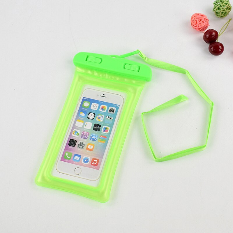 Shellbox Universal Waterproof Bag Swimming Surfing With Airbag Phone Case For Xiaomi iPhone 7 8 11 Pro XS Max X Samsung A71 A51: Green