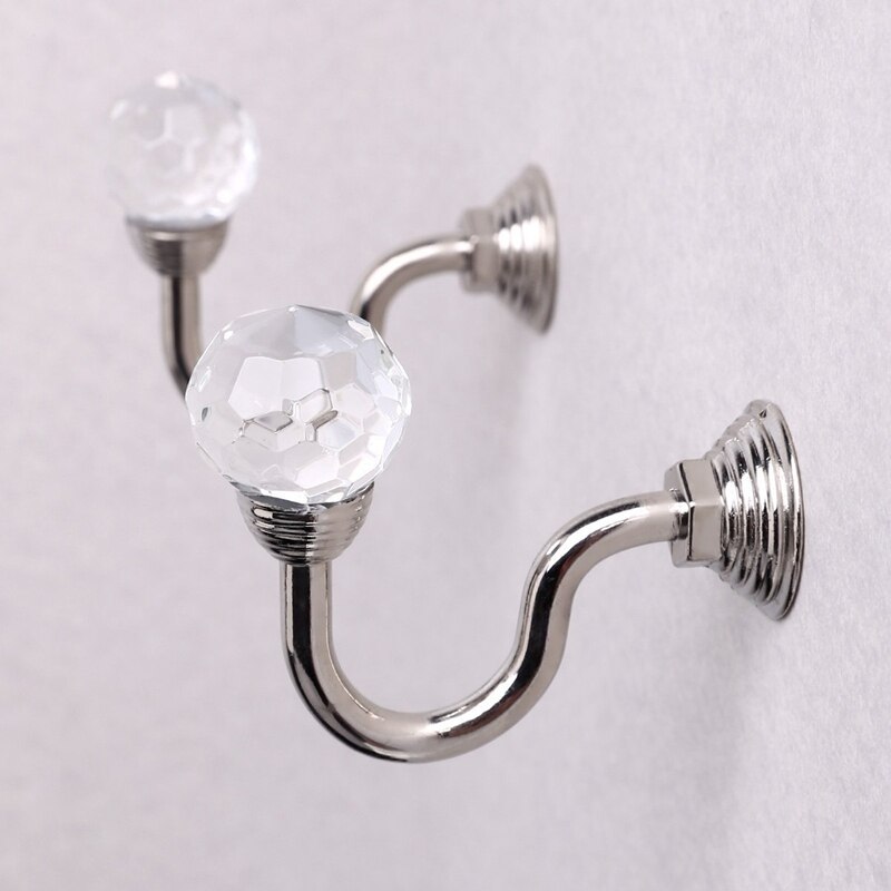 1 paar retro Kristall Glas Vorhang halte zurück Zauberstab Krawatte Zurück Haken Aufhänger Halfter Schublade Griff Vorhang Zubehör KleiderbüGel