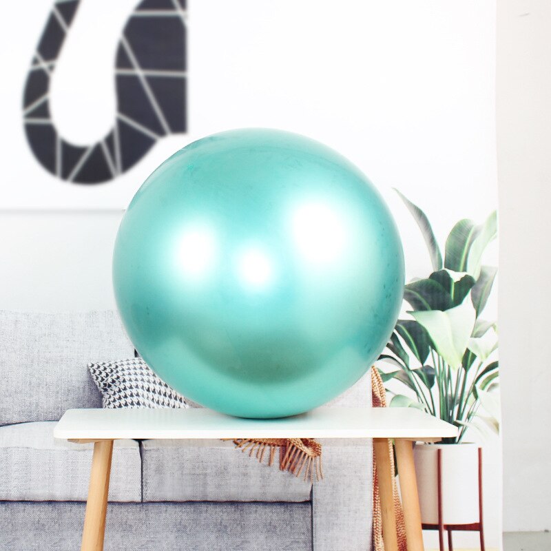 36 tommers blank perle latexballonger tykke kromballonger metallisk stor rund ballong til bursdagsdekorasjon: Grønn