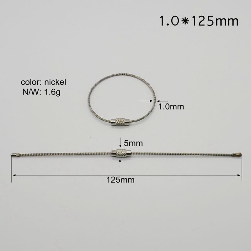 10pcs per set stainless steel book binder lock ring: 125mm