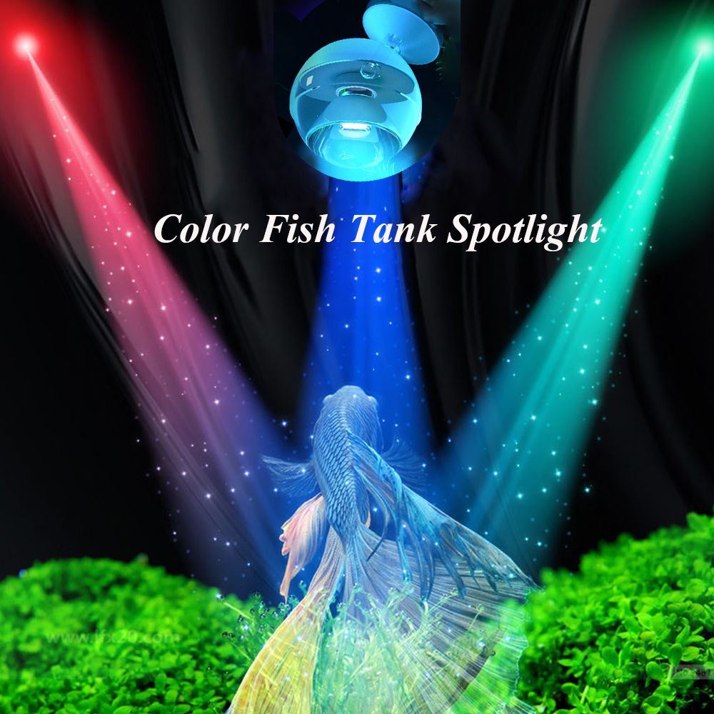 Foco LED subacuático para acuario, lámpara colorida para fuente de jardín, estanque, pecera, impermeable