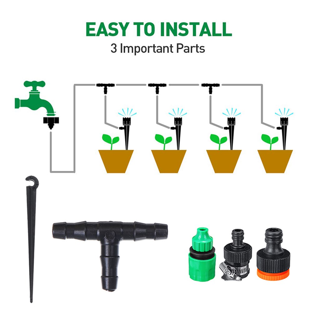 Automatische Micro Drip Bewässerung System Mit Ball Ventil Wasser Timer Sprinkler Controller Home Garten Smart Pflanze Bewässerung Kit