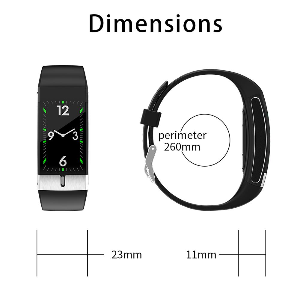 Reloj inteligente E66 con carga USB, podómetro Multideportivo, pulsera con monitoreo de temperatura