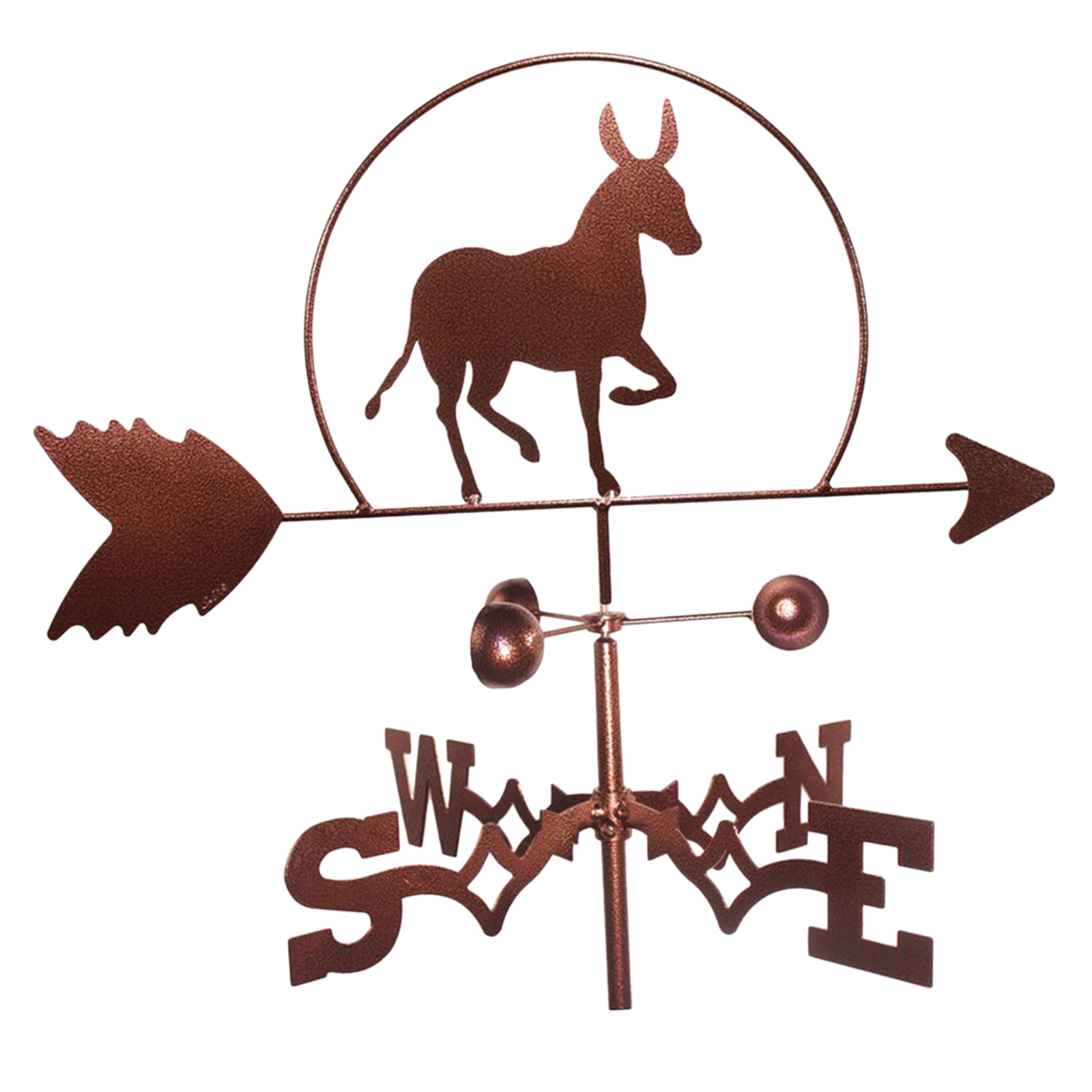 Iron Animal Weather Vane Farm Retro Scene Garden Stake Weather Vane Measuring Tool Garden Yard Roof Mount Decor