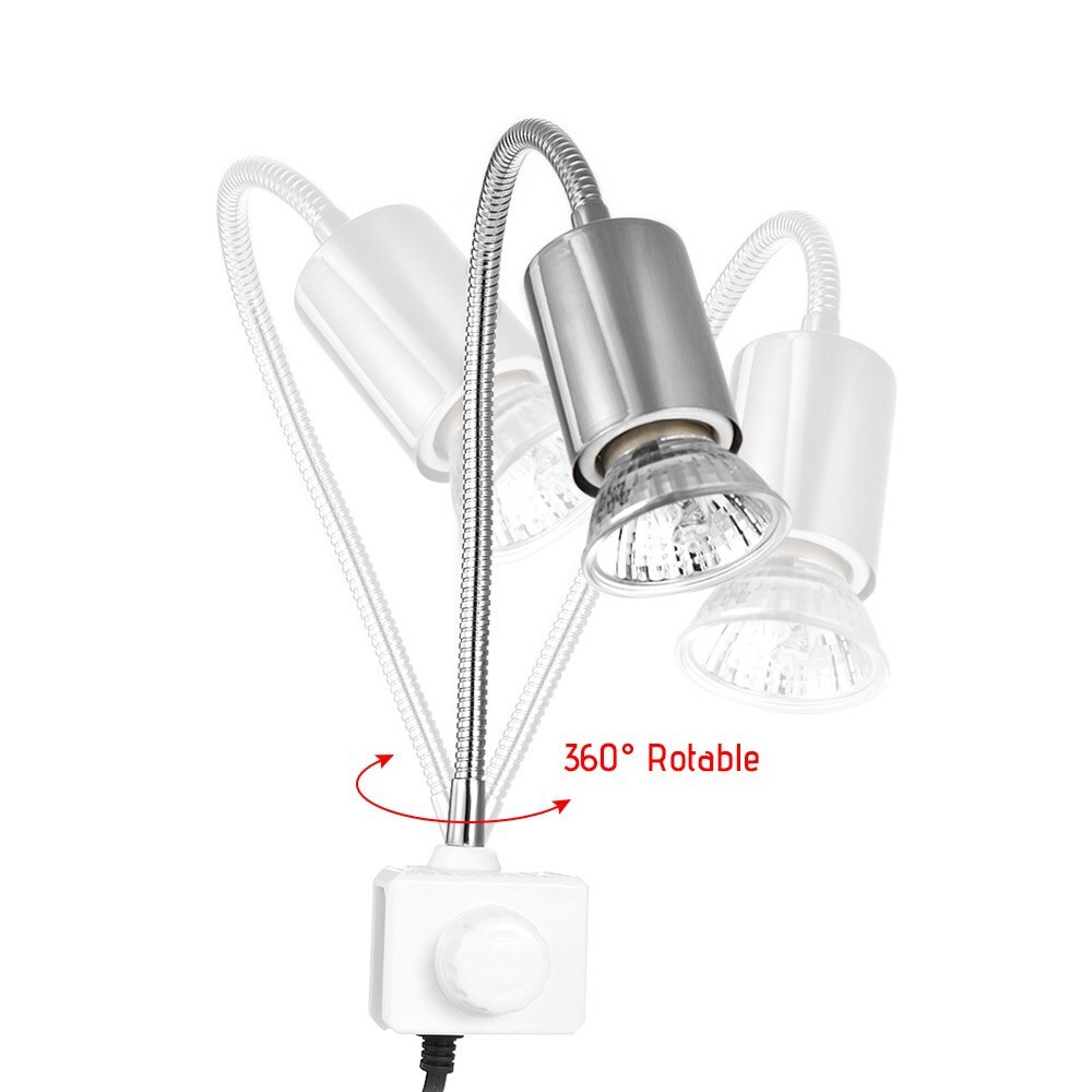 Terrarium Reptielen Hagedis Schildpad Koesteren Lamp 110-240V Halogeen Huisdier Warmtelamp Uva Uvb Koesteren Lamp Heater Verlichting voor Turtles
