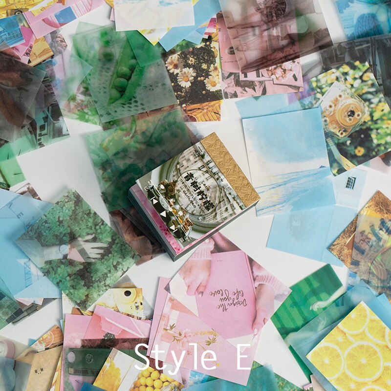 YueGuangXia Vintage Mini Specialty Paper Card Scrapbooking/Card Making/Journaling Project DIY Retro Hangtag with Hole Card 400pc: E