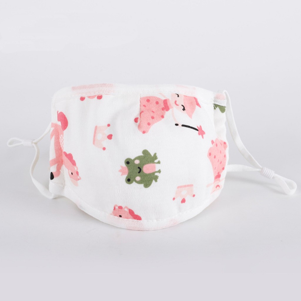 Réutilisable bouche-moufle enfants garçons fille dessin animé impression coton soins du visage combinaison réglable 5 couches filtre protéger protecteur Maschera: B