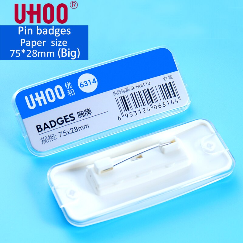 4 unidades/lote UHOO, insignia de Pin rectangular de ABS resistente al agua, etiqueta de precio, etiqueta de nombre, placa de nombre de trabajo para banco, Hotel, escuela, trabajo: 6314