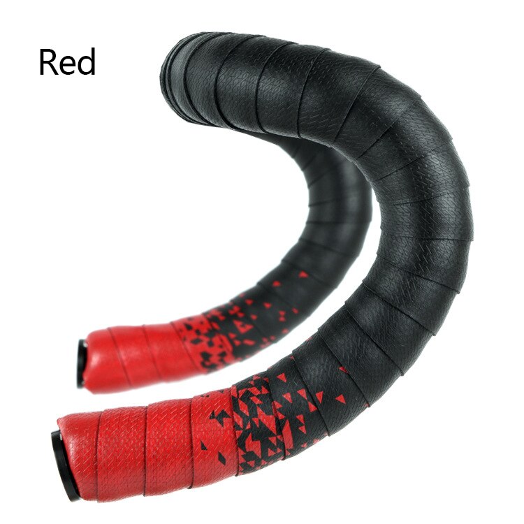 1pair Bike Handlebar Wrap Comfortable Road Bicycle Handlebar Tape Non-slip Cycling Handle Belt with Bar Plug Bicycle Equipment: Red