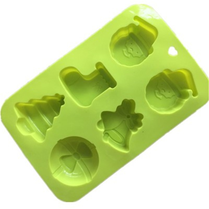 Moule en Silicone pour gâteau savon 6 père noël | Outil de cuisson en forme d'arbre de dessin animé, de noël père noël,