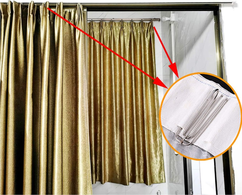 Gardintejpkrok 4- stifts gardinkrokklämma duschdraperiklämma draperistänger glidspänne fönsterveck klämma