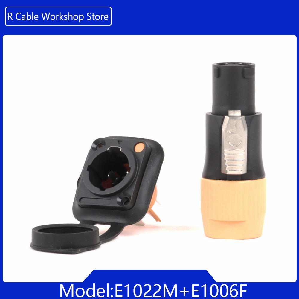 2pcs 3Pins IP65 Waterproof Locking Powercon Connector 20A 250V Power Male Plug or Female Chassis Socket Connector: MULTI