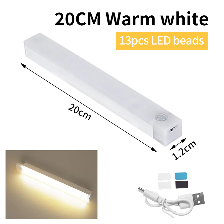 Usb Oplaadbare Led Nachtlampje Bewegingssensor Bar Verlichting Menselijk Infared Inductiekast Lamp Keuken Garderobe Trap Licht: Licht Paars