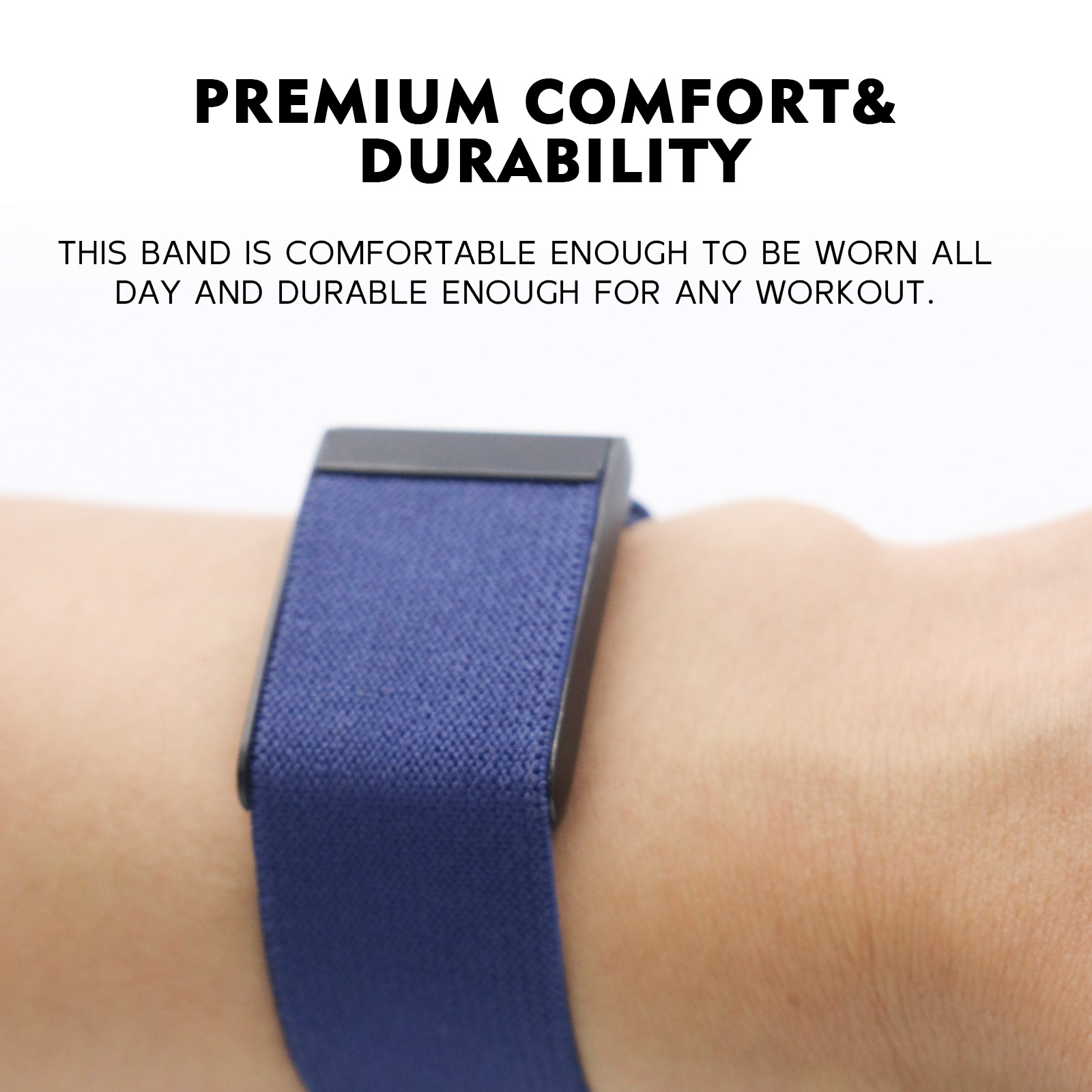 Bande de biceps résistante compatible avec le bracelet en nylon respirant Whoop 4.0 pour bandes de biceps pour capteur de fréquence cardiaque Whoop