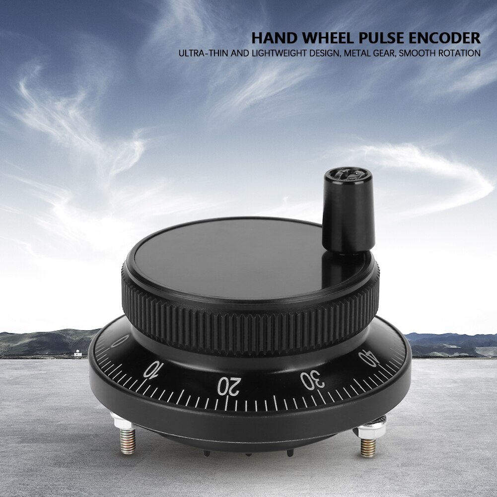 No High Level Output 5V 60MM Hand Wheel Pulse BlackSilver Optional Encoder Mill Router Manual Control For CNC System