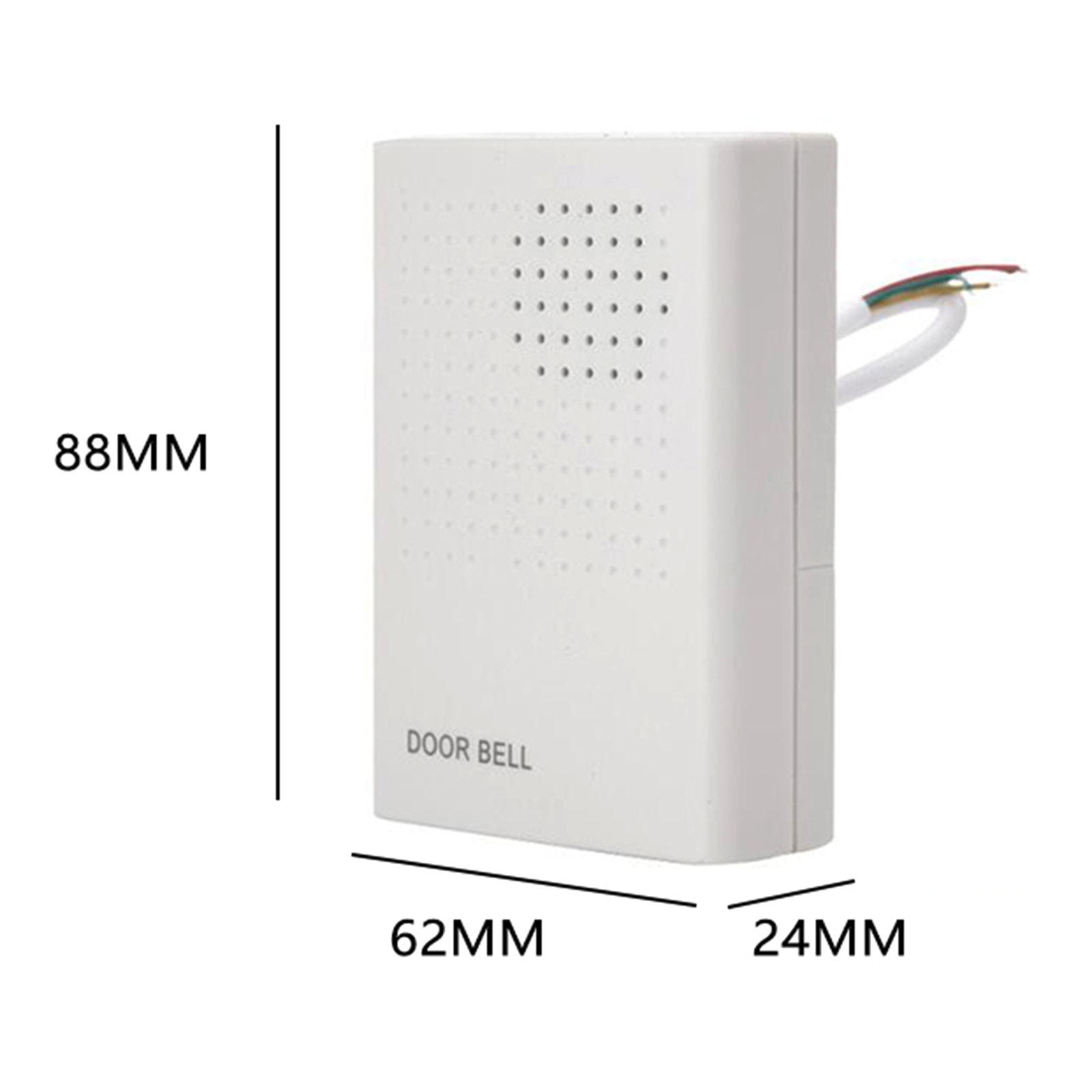 Timbre de puerta con cable para el hogar y la Oficina, accesorio de seguridad montado en la pared, ABS DC 12V