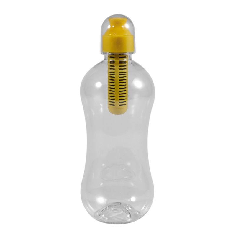 550ML eau extérieure Bobble hydratation filtre bouteille filtrée boire, jaune: Default Title