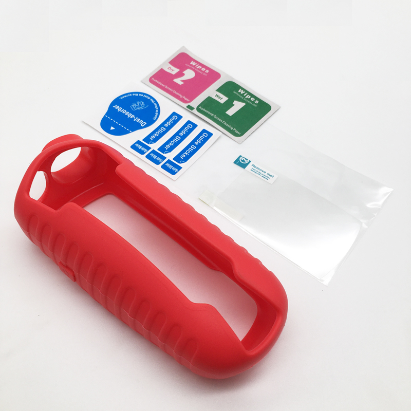 Funda protectora genérica de silicona para Garmin GPS Astro 430 320 220 900 con protector de pantalla Astro 320 para Alpha 50 ALPHA: Rojo