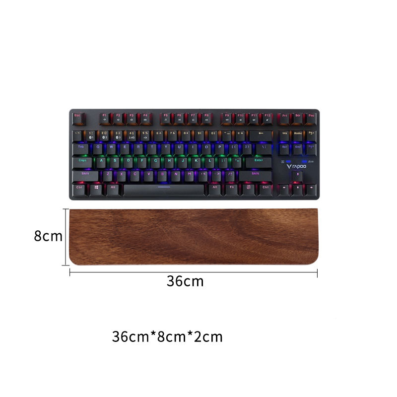 Massief houten toetsenbord Polssteun Palmpad Mechanisch toetsenbord Ergonomisch kussen 87/98/104/108 toetsen Geschikt voor meerdere maten Op maat: Cream color