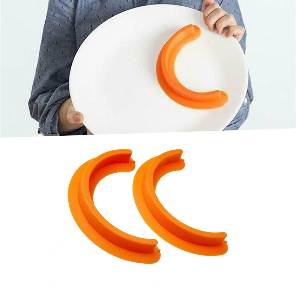 2Pcs Food Separator Food Grade Safe Silicone Food Cubby Plate Divider for Baby