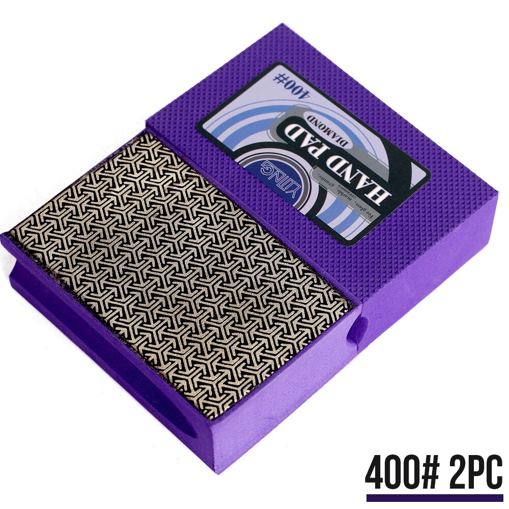 Yijing Diamant De Hand Polijsten Pads Hand Schuren Pads Voor Steen Glas Kunststeen Keuken Schoonmaken Schurende Te: 400-2pc
