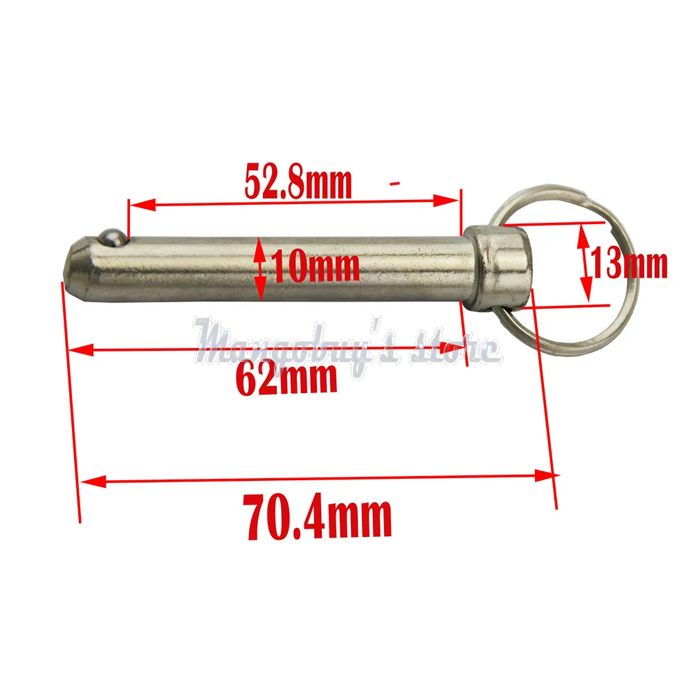 1 Piece Quick Release Push / Pull Ball Lock Pins Pin Diameter 6mm 8mm 10mm With Sprung Ball End: light green