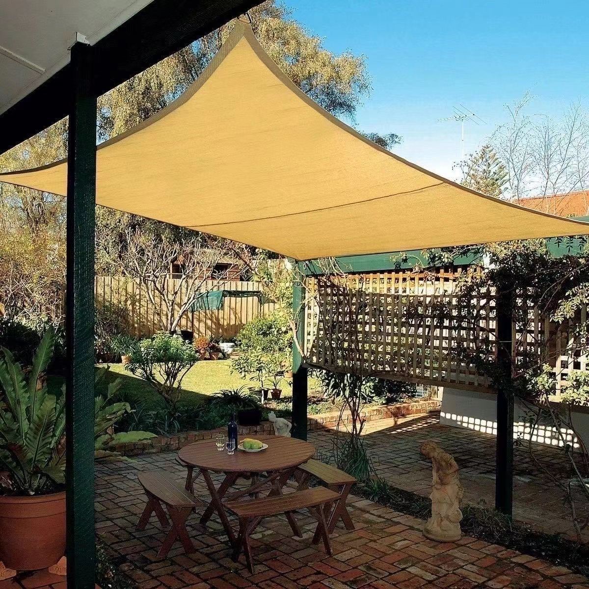 draussen-Garten-Sonnenschutznetz für Terrasse, Camping, Innenhof und Schwimmbad, UV-beständig und Beschattung, HDPE-Sonnenschutznetz 2025