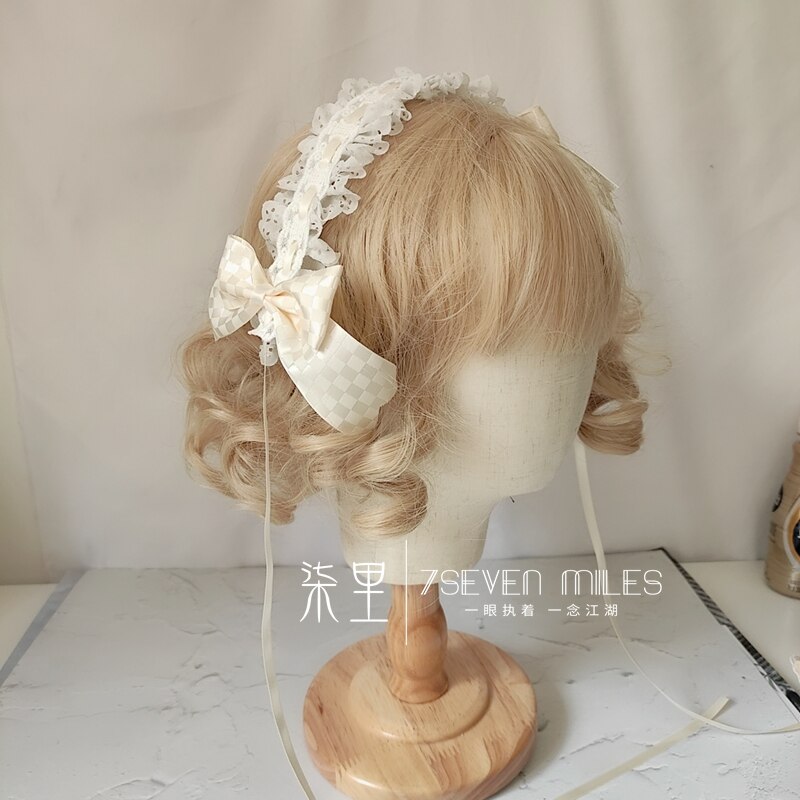 Watreketal Anime Maid Headband Per Ragazze Lolitas Ruffle Lace