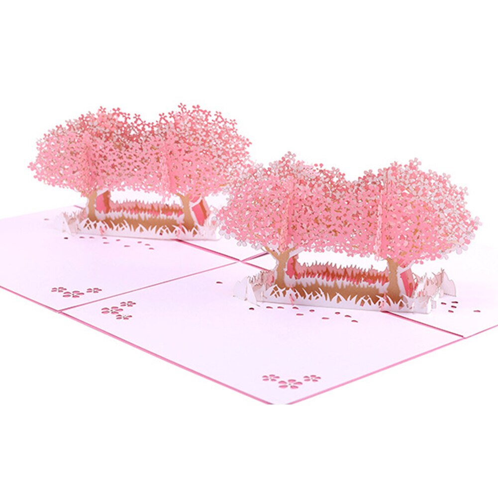 3D Pop Up Card Exquisite Beautiful Appearance Hollow Blessing Greeting Card Ornament Birthday Anniversary
