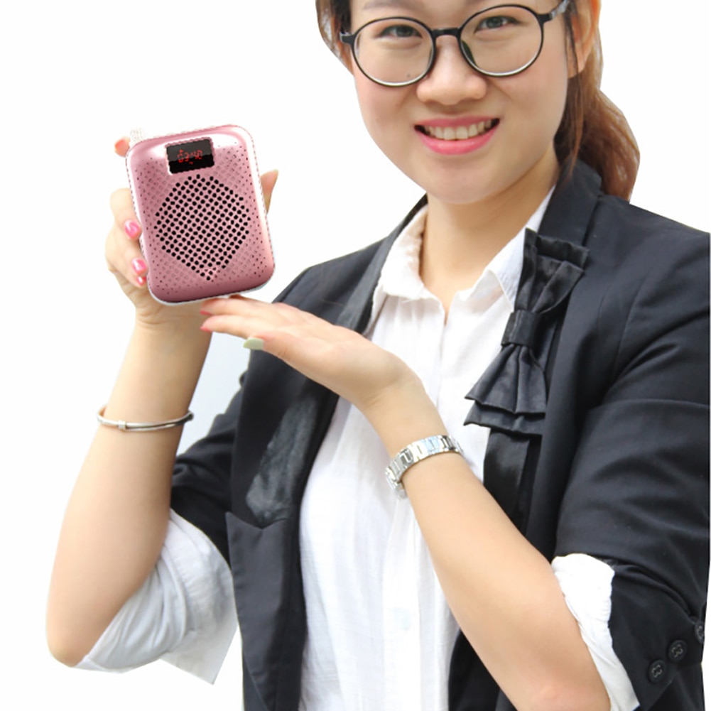 K500 bluetooth megafon bärbar röstförstärkare midjeband klämma stöd radio tf  mp3 för reseledare, lärare kolumn