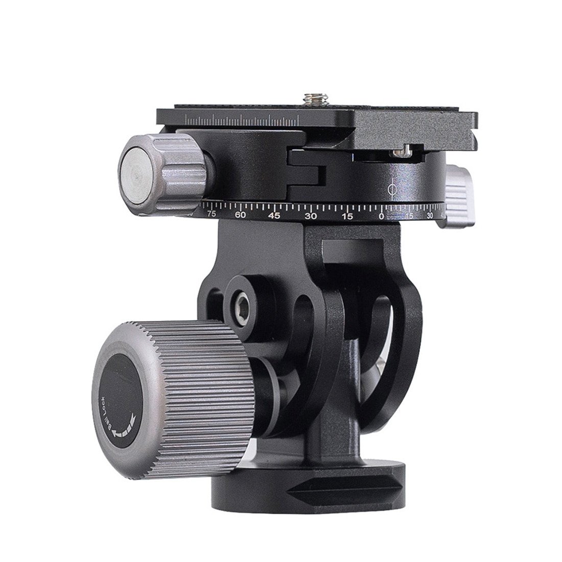 Aluminum 360 Degree Tripod Head Panoramic Photography Bird Watching Bracket With Quick Release Plate for Sirui L10 RRS MH-02