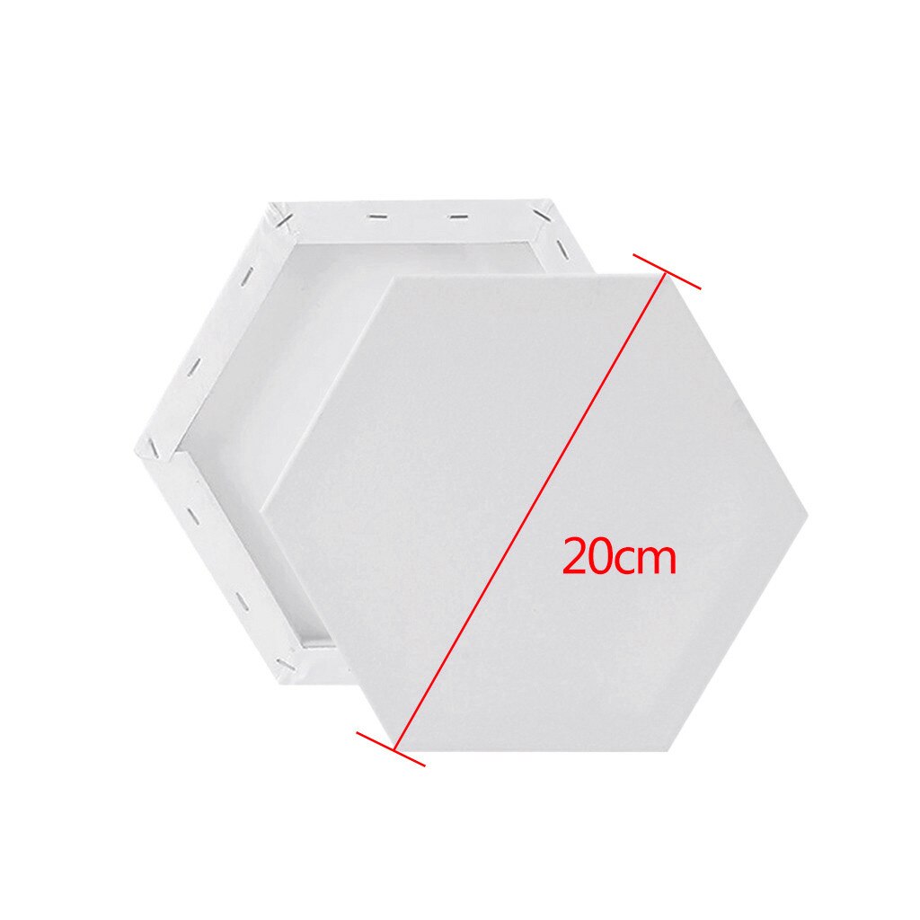 DIY Cotton Oil Painting Canvas Wood Frame Mini Stretched Blank Handmade DIY Paint Canvas Hexagon Home Wall Picture Decors: A