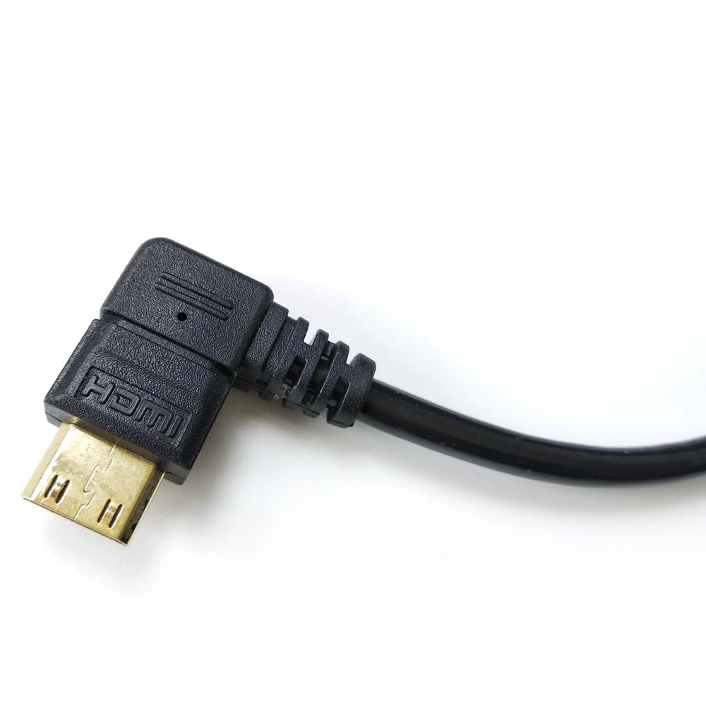 20cm short HDMI to mini HDMI angled l shape plug hdmi panel mount extension cable