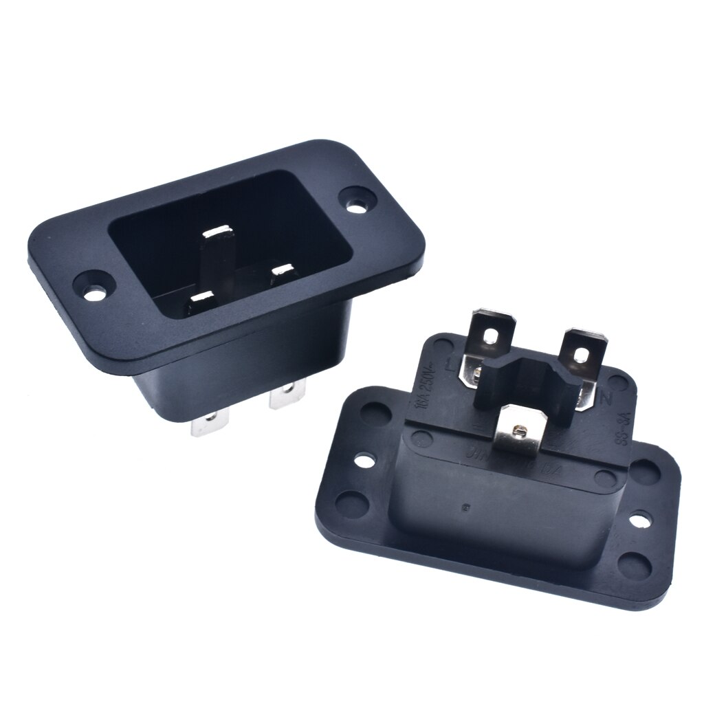 1pcs AC 250V 16A IEC 320 C19 C20 Panel Mount Plug Connector Socket: C20