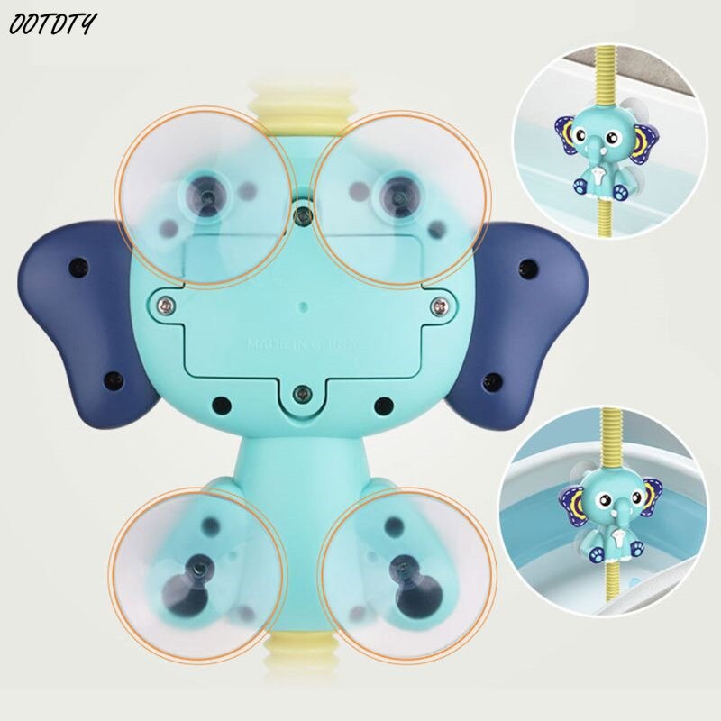 OOTDTY-grifo con de elefante para bebé, cabezal de ducha eléctrico, juguete de pulverización de agua para niños, juguetes de baño y natación