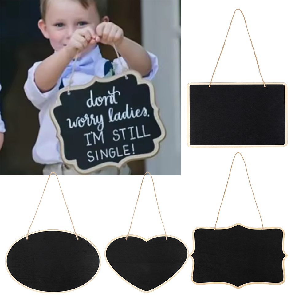 1/5 Stück rustikale Hochzeit Holztafel Herr Frau Brautparty Dekoration Photobooth Geburtstagsfeier DIY Dekor Schild Nachrichtentafel
