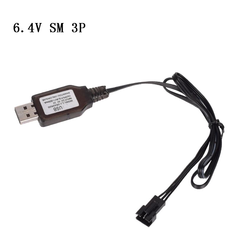 6.4v/7.4V 500mA chargeur Li-ion batterie SM-3P RC jouets télécommande jouet SM-3P positif portable USB chargeur: 6.4V