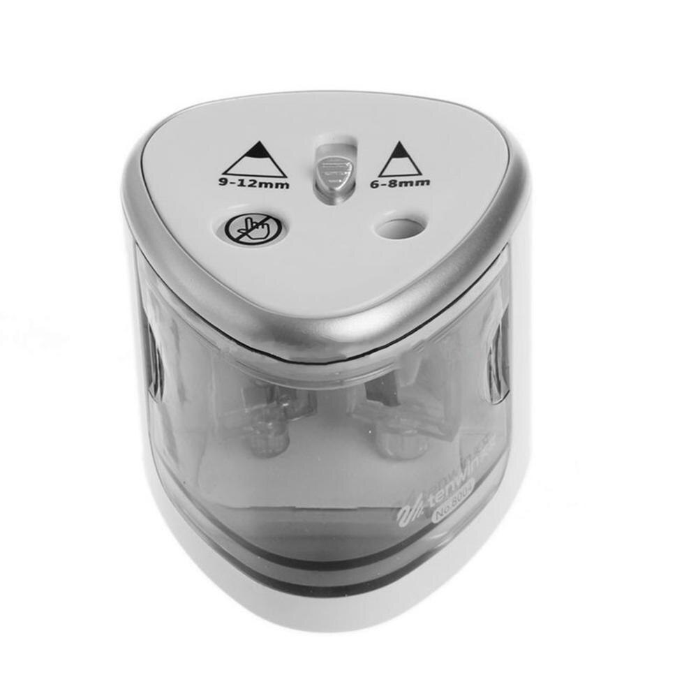 Sacapuntas automática de dos agujero eléctrico Interruptor táctil lápiz sacapuntas navaja escuela suministros de oficina: Default Title