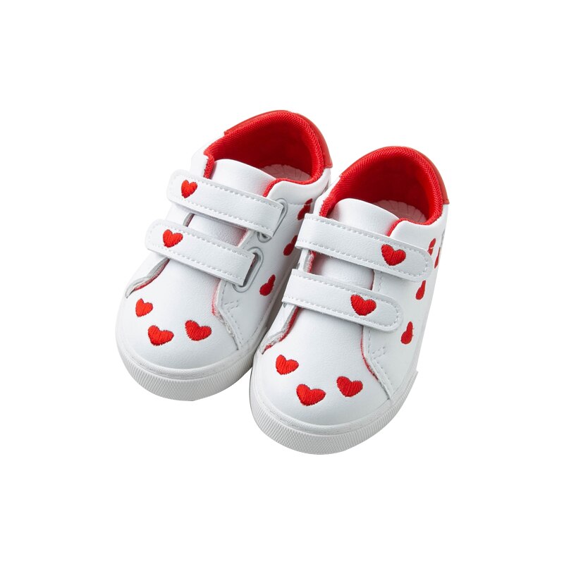 Db12861 dave bella baby pige forår sko født baby pige afslappet hjerte print sko: 21(140)