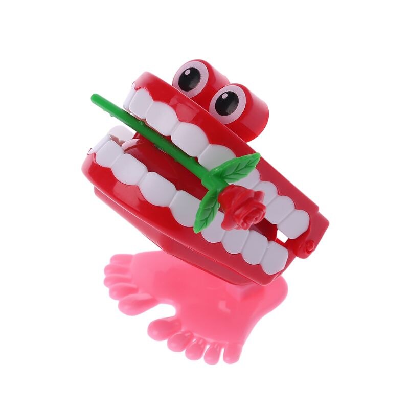 Clockwork Jumping Denture Rose Education Mechanical Toys Desktop Cute Decoration