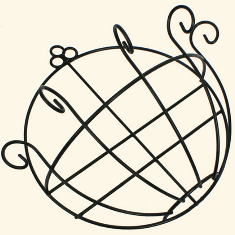 Half Round Planter Basket Wall Hanging Planting Pot Outdoor Coconut Garden Decor